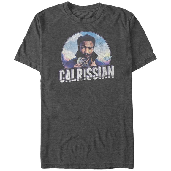 Men's Solo: A Star Wars Story Lando Smirk Graphic Tee Charcoal Heather 2X Large