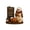H, variant on Home Sweet Haunted Home Ghost Pumpkin 2D Wooden Standee, Scarf Wrapped Ghost Fall Halloween Wooden Tabletop Decor 15cm