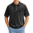 thumbnail image 4 of IWRICH Men's Corduroy Baggy Polo Shirts Button up Short Sleeve Collared T Shirts Casual Trendy Solid Color Shirts with Pocket Black XL, 4 of 4