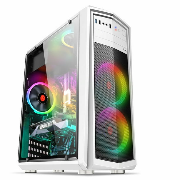 Atx Computer Gaming Pc Case Usb 3 0 For M Atx Mini Itx Motherboard For Diy Computer Hobbyists Walmart Com Walmart Com