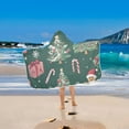 thumbnail image 2 of Yayeee Kids Hooded Towels Toddler Soft Absorbent Beach Bathing Wrap 50" x 23.5", Red Christmas Gingerbread, 2 of 5