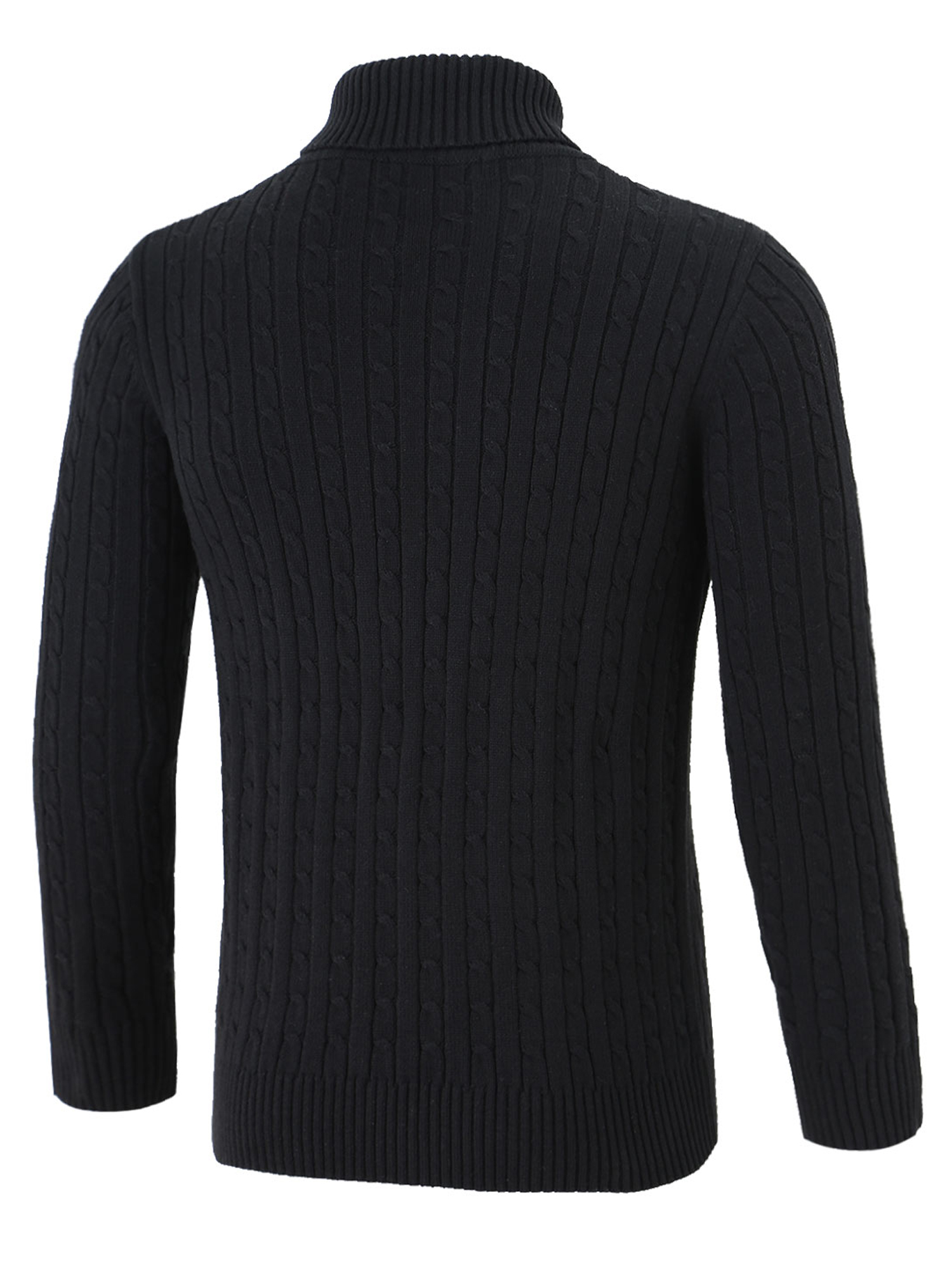 Unique Bargains Men's Turtleneck Long Sleeves Pullover Cable Knit Sweater - image 3 of 7