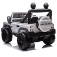 thumbnail image 3 of 24V 2 Seater Ride on Car for Kids, Licensed Land Rover Defender Volta 5008 Ride on Toys for Big Kids with Remote Control, Bluetooth, Music, LED Lights, Powered Electric Car for Kids Boys Girls, White, 3 of 10