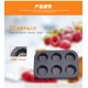 thumbnail image 2 of 6 taza de bollo grande Muffin Non Stick Bandeja Hornear Pudding Negro Molde Producto Alimento de Acero Carbono Dido Hogar, 2 of 6