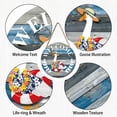 thumbnail image 5 of 25PCS 11.8in Patriotic Goose Welcome Door Sign with Magnetic Accessories, Wooden Round Hanging Decor for Independence Day, 5 of 8