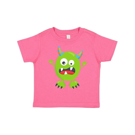 

Inktastic Cute Monster Green Monster Funny Monster Horns Gift Toddler Boy or Toddler Girl T-Shirt