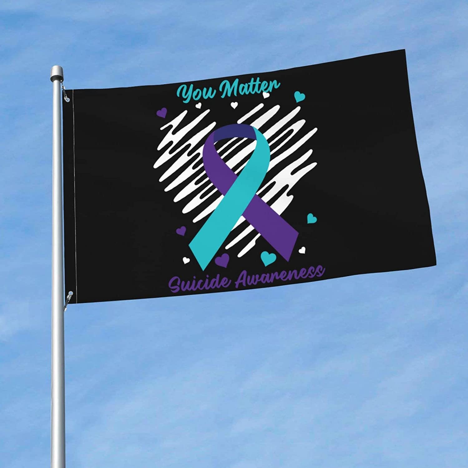 Suicide Prevention Awareness Gartenflagge – Doppelseitig, 30,5x45,7 Cm, Aus Wetterfestem Polyester