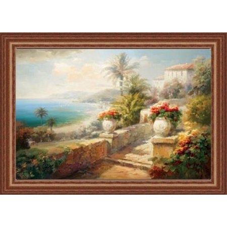 buyartforless FRAMED  Capri Villa by Roberto Lombardi 24x36  
