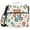 Cartoon Bear with Flower and Leaf, variant on 3 Ring Zipper Binder with Shoulder Strap Waterproof Trapper Keeper 2 Inch D-Ring 500 Sheets Capacity Cartoon Elephant and Flower