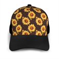 thumbnail image 3 of Yiaed Chocolate Plaid Sunflower A Print Baseball Cap Dad Hat Polo Style Plain Blank Adjustable Size, 3 of 5