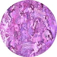 thumbnail image 1 of Ahgly Company Indoor Round Animal Purple Traditional Area Rugs, 6' Round, 1 of 4