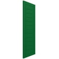 thumbnail image 2 of Ekena Millwork 18"W x 53"H True Fit PVC Horizontal Slat Framed Modern Style Fixed Mount Shutters, Viridian Green (Per Pair - Hardware Not Included), 2 of 9