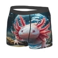 thumbnail image 2 of Balery Bubbles Axolotl Fantasy Men's Boxer Briefs, Soft and Breathable Cotton Underwear with nylon Waistband-Medium, 2 of 9