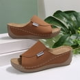 thumbnail image 7 of Norvail Womens Fashion Comfortable Breathable Platform Slides Wedge Sandals with Stitching Detail Casual Summer Mules Open Toe Arch Support, 7 of 7