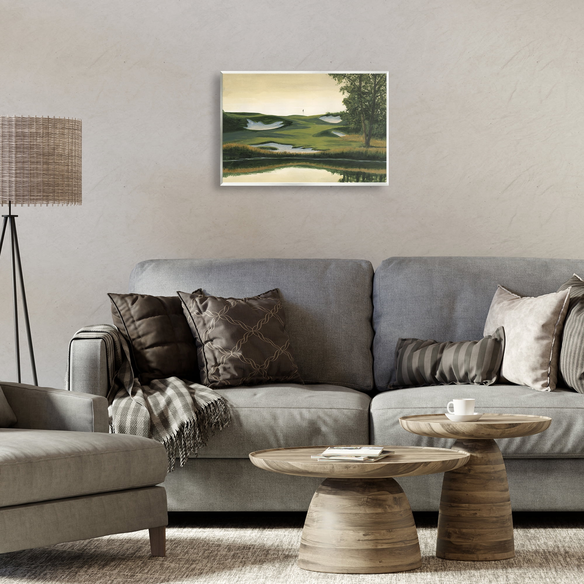 Stupell Industries Golf Course Terrain Landscape Painting Unframed Art Print Wall Art, 19 x 13