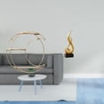 thumbnail image 2 of Estante de pared multifuncional moderno con escultura abstracta de fuego, decoración para sala de estar y almacenamiento de objetos coleccionables., 2 of 8