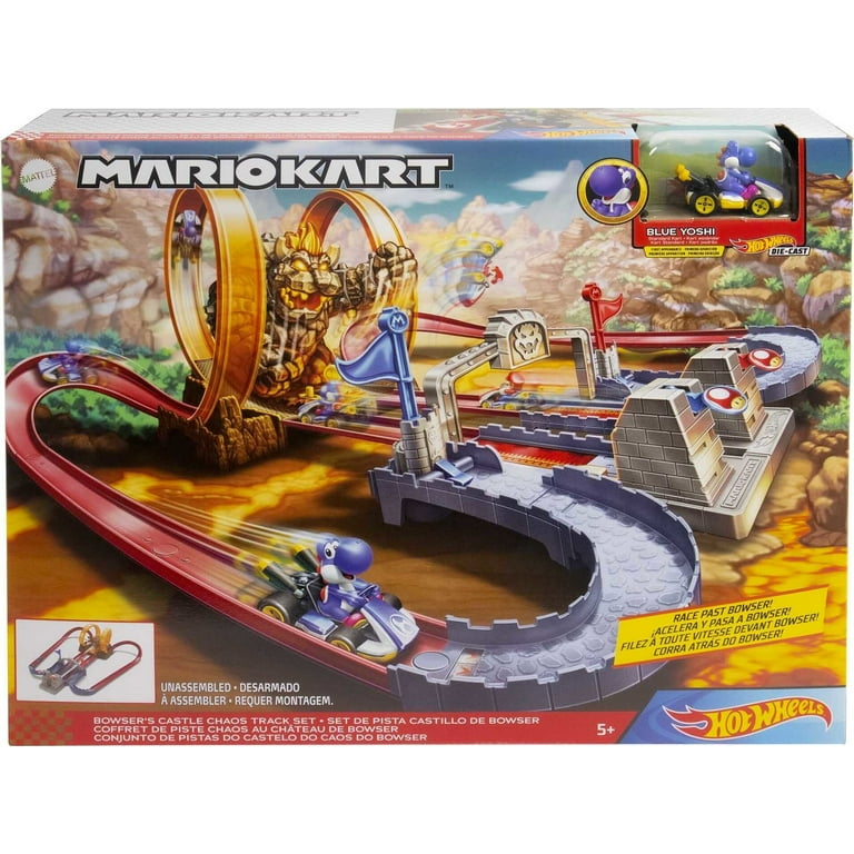 Hot Wheels Mario Kart Bowser's Castle Chaos Track Set 