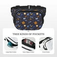 thumbnail image 5 of Picia Galaxy Print Square Double-Layer Waist Bag Mini Adjustable Waist Belt Bag Exercise Running Travel Hiking, 5 of 9
