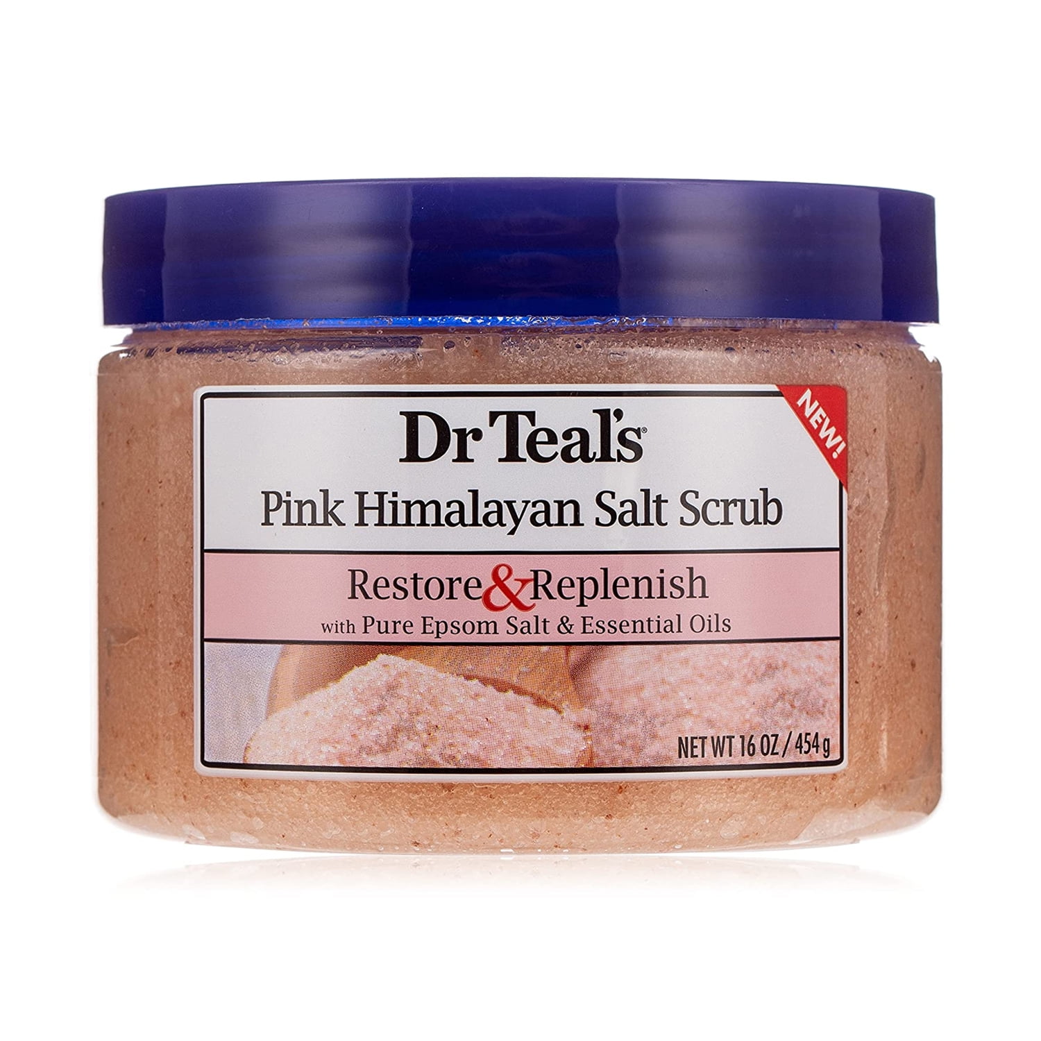 Dr Teals Pink Himalayan Sea Salt Scrub Restore and Replenish 16 Oz., Pack of 2