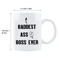 thumbnail image 2 of KAAYEE Bannest Ass Boss Ever Office Mug,Funny Unique Idea Cup Gift for Office Male Female Bosses Coworkers,11oz Ceramic Coffee Mug,White, 2 of 8