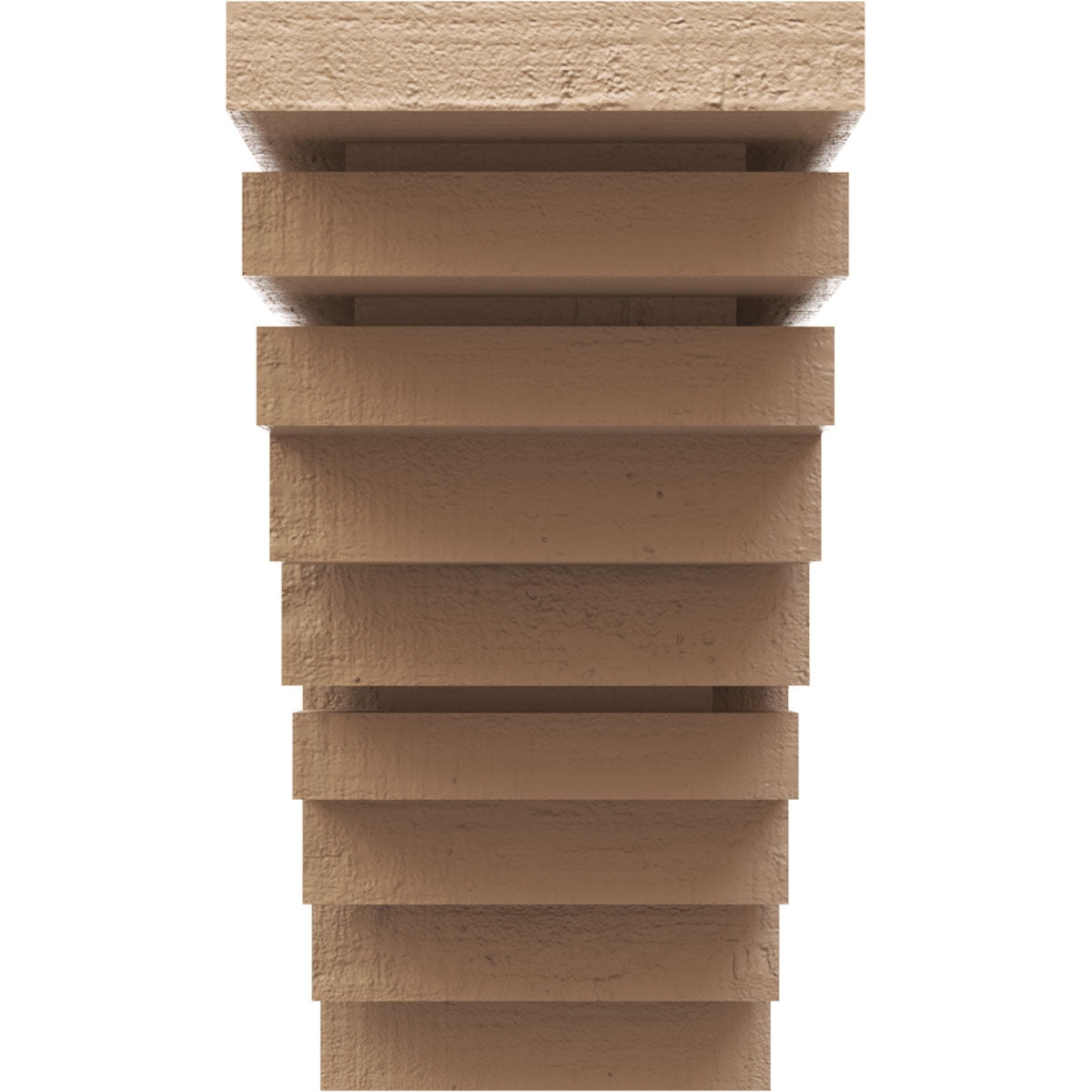 3"W x 6"D x 6"H Classic Landon Rough Cedar Woodgrain TimberThane Corbel, Primed Tan