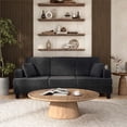 thumbnail image 6 of Furniture of America Fayen Modern Small Space Chenille Fabric Sofa with Pillow and USB Port, Dark Gray, 6 of 16