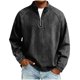 thumbnail image 1 of Hombres Zip Up Sudadera con Capucha de Pie Cuello Lavado Denim Afligido Medio Cremallera Manga Larga Casual Superior Poliéster Mezcla Chaqueta, 1 of 8