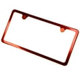 thumbnail image 3 of Slim 2 Holes Style Powder Coated Candy Red Stainless Steel License Plate Frame with Aluminum Screw Cap, 3 of 8