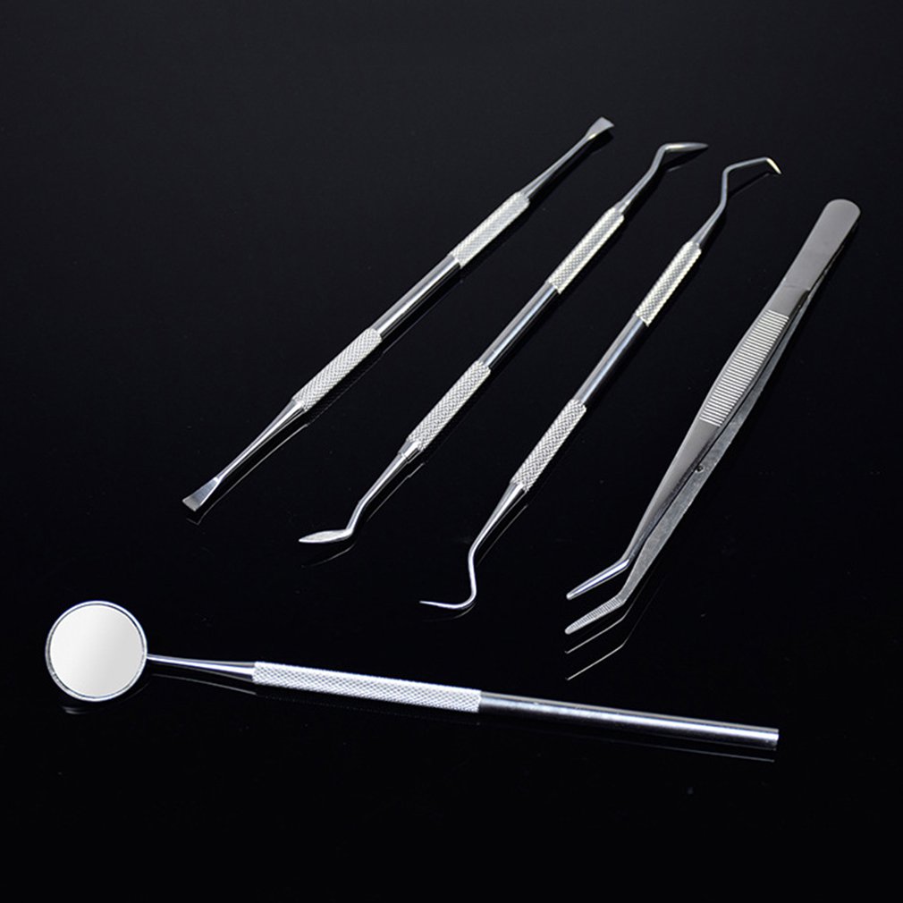 LUNA Stainless Steel Dentist Tools Set Of 5 AntiFog Mirror Dental