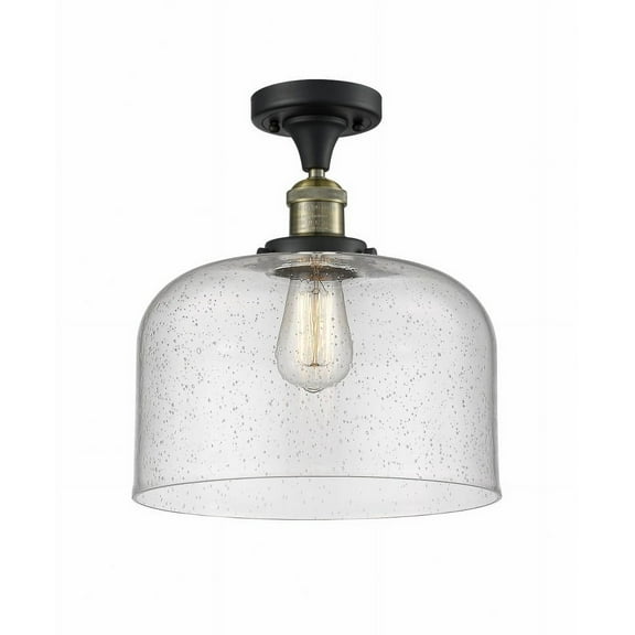 Innovations Lighting - Bell - 1 Light Semi-Flush Mount In Industrial Style-12