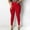 Red, variant on HUPOM Womens Dress Pants Stretchy Pants For Women In Clothing Compression High Waist Rise Long Straight-Leg White L