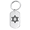Silver, variant on Blessing Jewish Gifts - Stainless Steel Messianic Star of David Israel Keychain - Hebrew Tetragrammaton Name of God Amulet Keyring for Protection, Silver