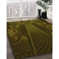 thumbnail image 3 of Ahgly Company Machine Washable Indoor Rectangle Transitional Dark Yellow Green Area Rugs, 3' x 5', 3 of 7
