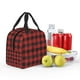 thumbnail image 5 of Easygdp Red Black Plaid Bolsa Térmica Premium - Tela Oxford Impermeable, Gran Capacidad, Bolsillo Frontal, Unisex para Trabajo, Escuela, Actividades al Aire Libre y Picnics, 5 of 8