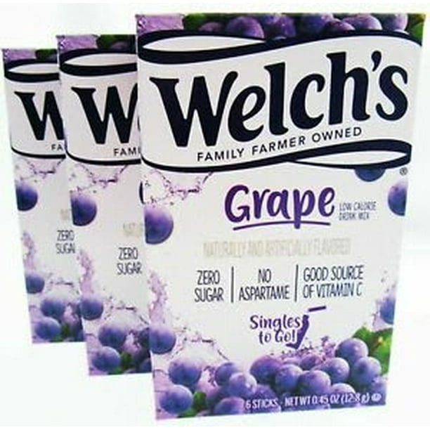 CGT Welch's Grape Singles to Go Zero Sugar No Aspartame Good Source of
