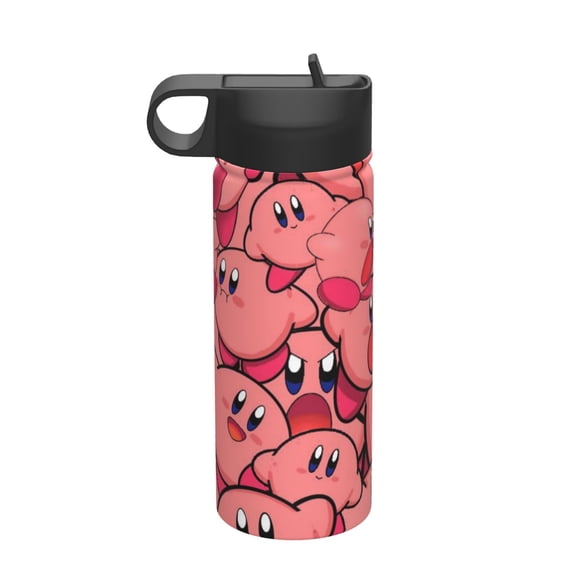 Sports Water Bottle Vacuum Insulated Kirby Stainless Steel Leak Proof Double wall for Sports Gym Travel 18 Oz