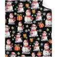 thumbnail image 6 of Christmas Snowman Blanket for Boys Girls, Kids Throw Blanket Gift for Child, Fluffy Cozy Soft Lightweight Blankets for Bed Office, 40x50 Inches, 6 of 6