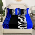thumbnail image 3 of Erosebridal Zebra Leopard Print Sheet Set Queen, Rectangle Geometric Bedding Sets Queen Size, Animal Decorative,, 3 of 7