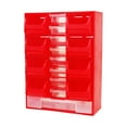 thumbnail image 3 of S SERENABLE Hardware Parts Organizer Wall Mounted Storage Bins for Bolts Small Items Nails Red, 3 of 9