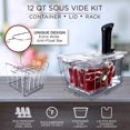 thumbnail image 2 of VFYGBNHU VÄESKE Sous Vide Container with Lid and Rack | Compatible with Most Sous Vide Cookers (12 QT  RACK), 2 of 8