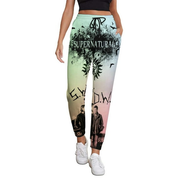 Women Supernatural Sports Jogger Pants Casual Graphic Trousers Sweatpants with Drawstring