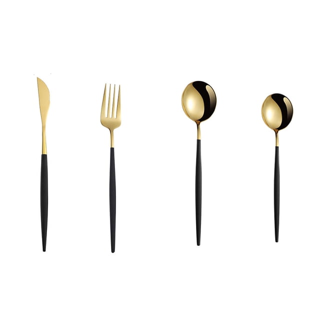 4-Piece Utensils Set, Reusable ,Easy to Clean, for Lunch Box Dorm Workplace Camping School Picnic