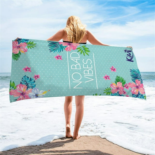 EGNMCR Pool Accessories, Sports & Outdoors Microfiber Beach Towel Super Lightweight Watercolor Turtle Pattern Bath Towel Sandproof Beach Blanket Multi-Purpose Towel For Travel beach towels