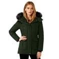 thumbnail image 6 of Women's Windproof Long down Jacket, Warm Winter Hooded Puffer Coat Thickened Outerwear for Hiking Outdoor New Womens Jackets Casual Dressy Army Green L, 6 of 9