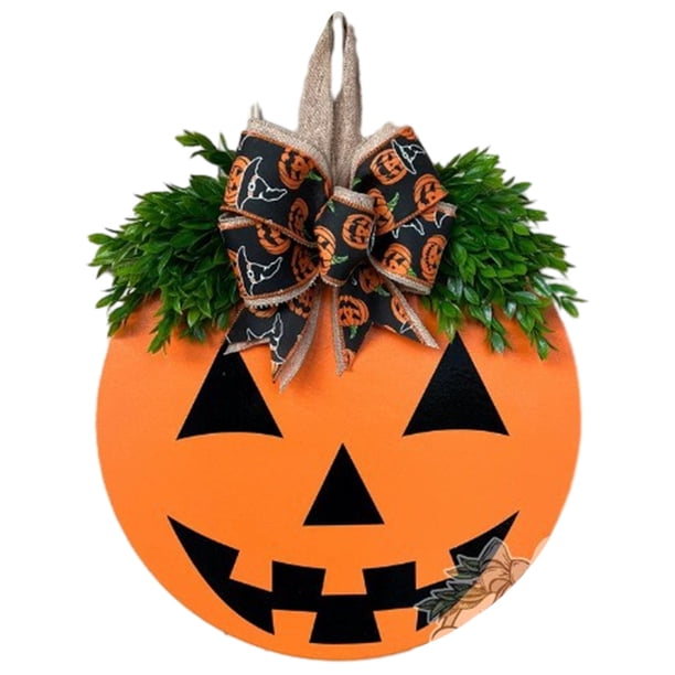 Colgador de puerta de patio trasero de Halloween exquisita decoración colgante de tablón para valla de patio