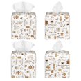 thumbnail image 2 of Yiaed Coffee Print Tissue Box Cover, PU Leather Decorative Organizer for Tabletop, Bathroom, Car, Office Creative Decorative, 2 of 7