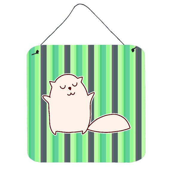 Cat Green Stripes Wall or Door Hanging Prints