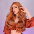 thumbnail image 4 of Long Ginger Wigs Ginger Red Wig Braids Wigs Long Red Curly Wigs Synthetic Heat Resistant Fiber Halloween Costume Wig For Women, 4 of 4