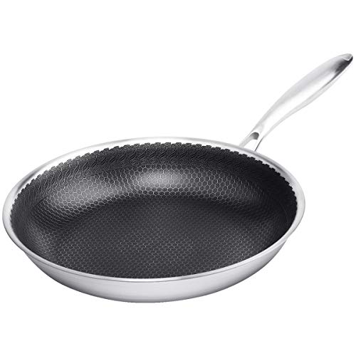 Cainfy Crepe Pan Pancake Dosa Pan Induction Compatible Non Stick Flat Griddle Frying Skillet 11