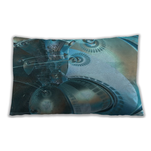 Ahgly Company Outdoor Rectangular Contemporary Lumbar Throw Pillow, 13 inch by 19 inch